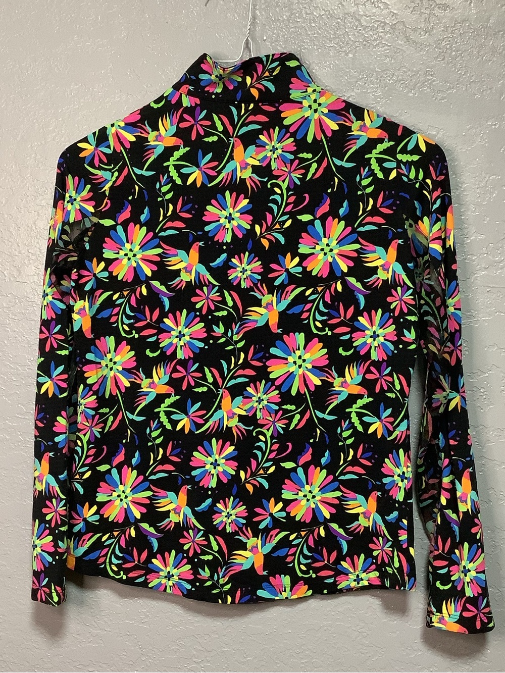 IBKUL ESTELA BLACK Adjustable Long Sleeve Golf/Polo ~ Floral < Size S - Picture 6 of 10